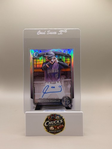 2025 Bowman Chrome Auto Cristian Arguelles #CPA-CAR Refractor /499 (AU, RC)