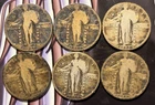 Estate 90% Silver Lot of Six (6) NICE Standing Liberty Quarters Mixed Dates USA