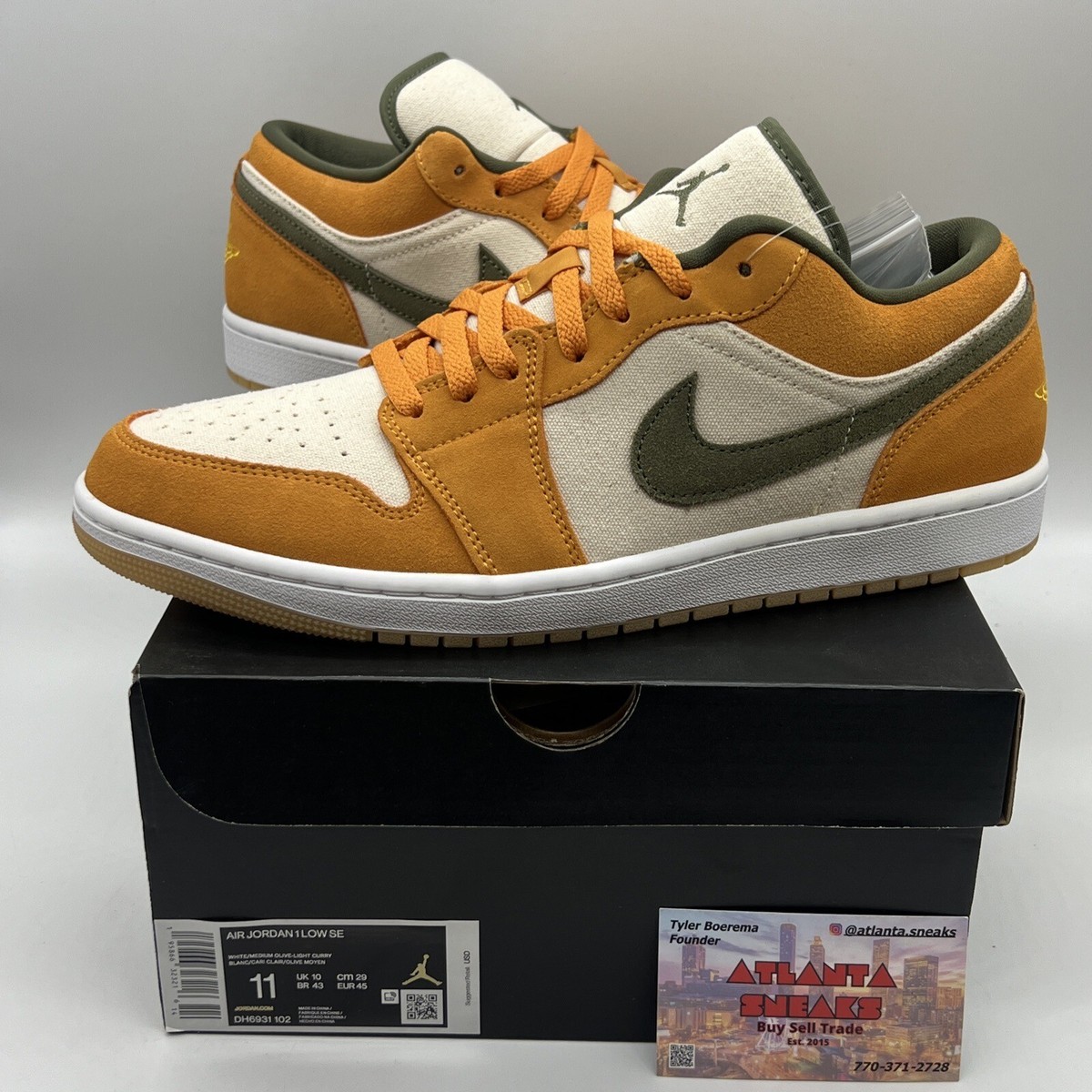 29㎝AirJordan1 LowLightCurry/MediumOlive THE JORDAN 1 LOW LIGHT CURRY OLIVE IS SO FIRE MUST COP FOR