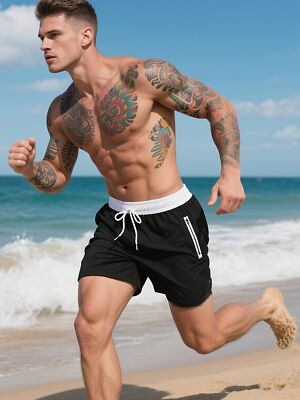 Männer 2/3-Sportshorts mit Schnürzug,für Fitnessstudio-und Lauftraining geeignet