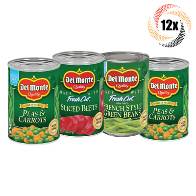 12x Cans Del Monte Variety Flavor Vegetables With Natural Sea Salt | 14.5oz |