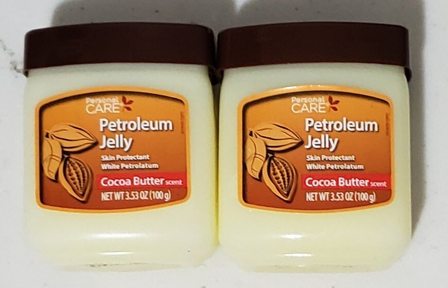 SET OF 2 Personal Care 100% Petroleum Jelly Skin Protectant 3.53oz Cocoa Butter