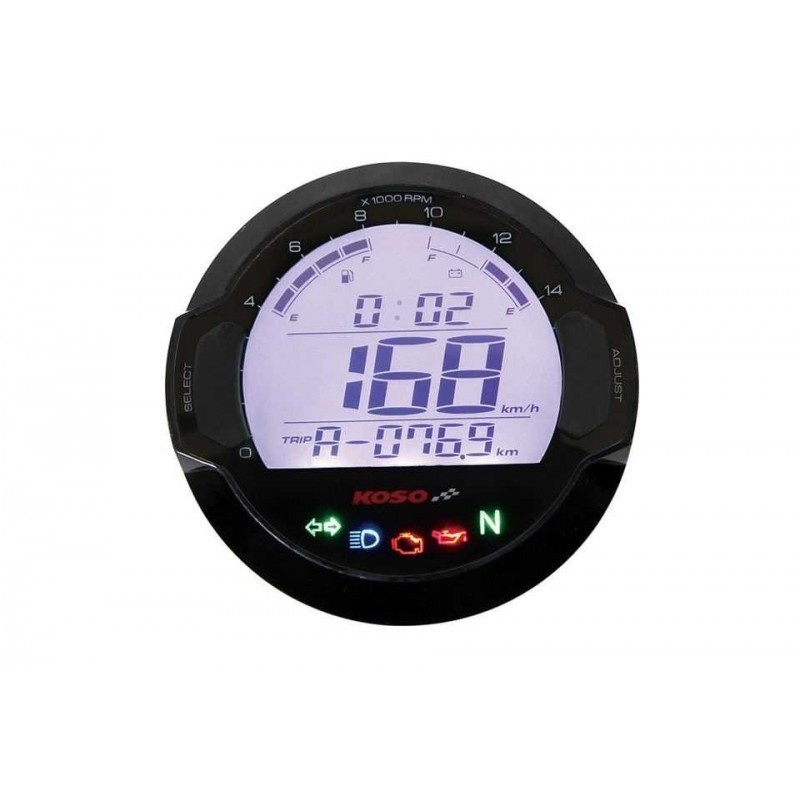 Compteur moto Koso DL-03SR noir avec tableau de bord digital LCD complet