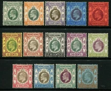 HONG KONG 1904-06 TO $10 SG77/90 MINT CAT £3250