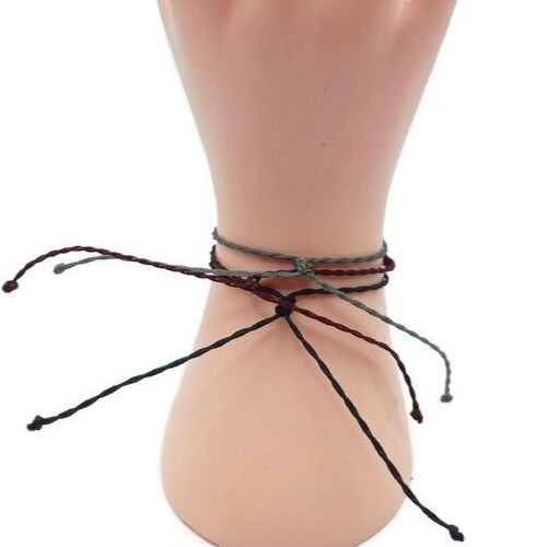 Bracciali macramè fatti a mano pietra sodalite naturale - Foto 5 di 6