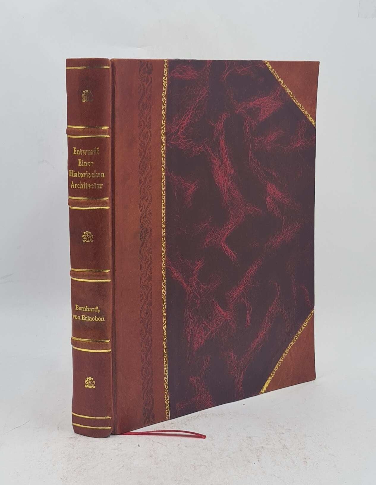 Vintage Leather-Bound Entwurff Einer Historischen Architectur Illustrated Architecture Book