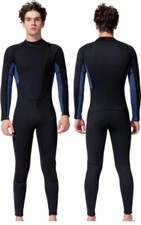 Realon Men's Medium neoprene wetsuit, black and blue, new