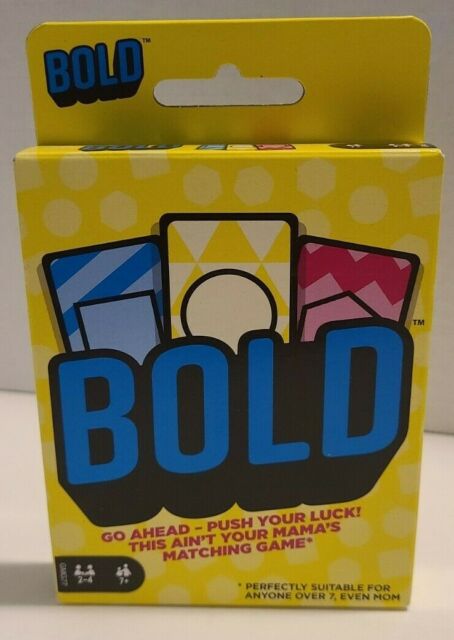 Mattel BOLD CARD MATCHING GAME that will Test your Nerve! NEW