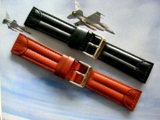 20mm Black Brown or Tan watchband Army Military Pilot strap IW SUISSE 18 19 22mm