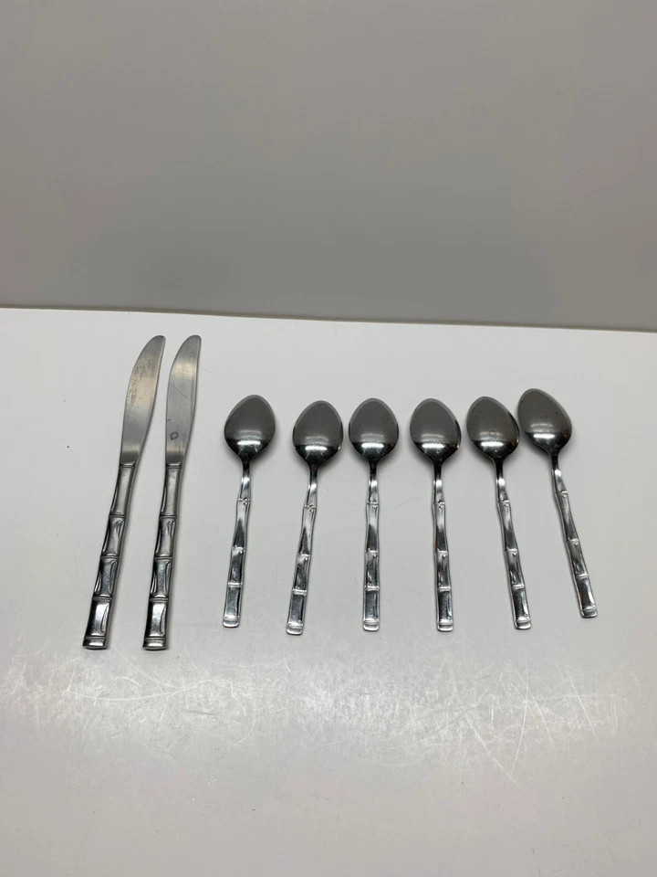 Rebacraft Regal Bambú Inoxidable Cubiertos Caña y Barton Select Japón Lote 8 Foto 4 de 4