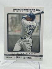 2009 Topps Ticket To Stardom Adrian Gonzalez Dodgers Baseball 