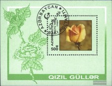 Aserbaidschan block24 (complete issue) used 1996 Rose varieties