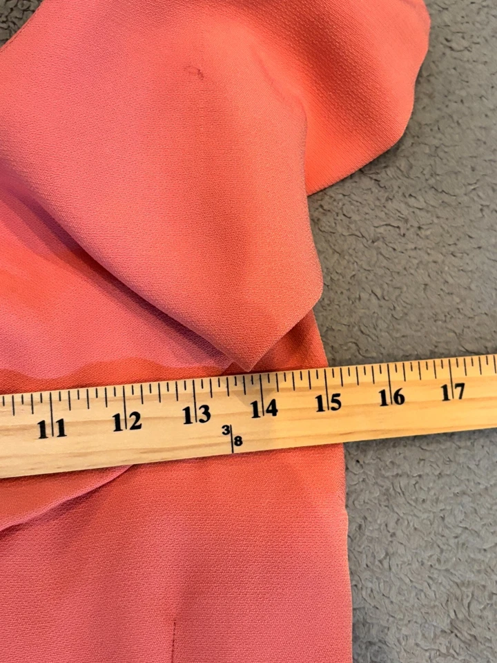 Vestido KEEPSAKE Mujer L/8 Melocotón Coral Maxi Volantes Informal Formal Foto 3 de 4