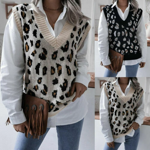 V-Neck Sleeveless Jumpers & Cardigans for Women