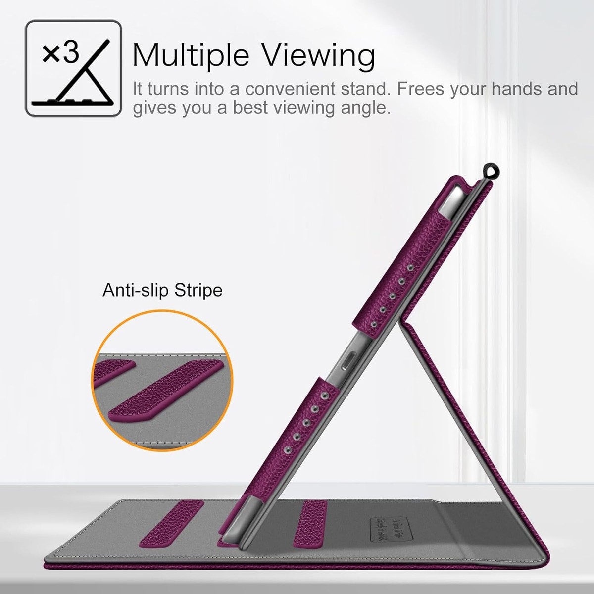 Custodia Per IPad 9.7 Inch 2018 (Gen 6)/2017 (Gen 5)/ IPad Air 2 / IPad Air, PU Leather Folio Case Portafoglio Con Silicone Interno Case E Porta Carte(Auto Wake/Sleep - Foto 4