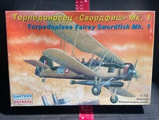 Eastern Express Fairey Swordfish retired biplane torpedo bomber 1936 Scale 1:72