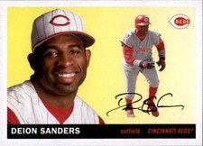 2020 Topps Archives DEION SANDERS 1955 Style Base Card Reds #41