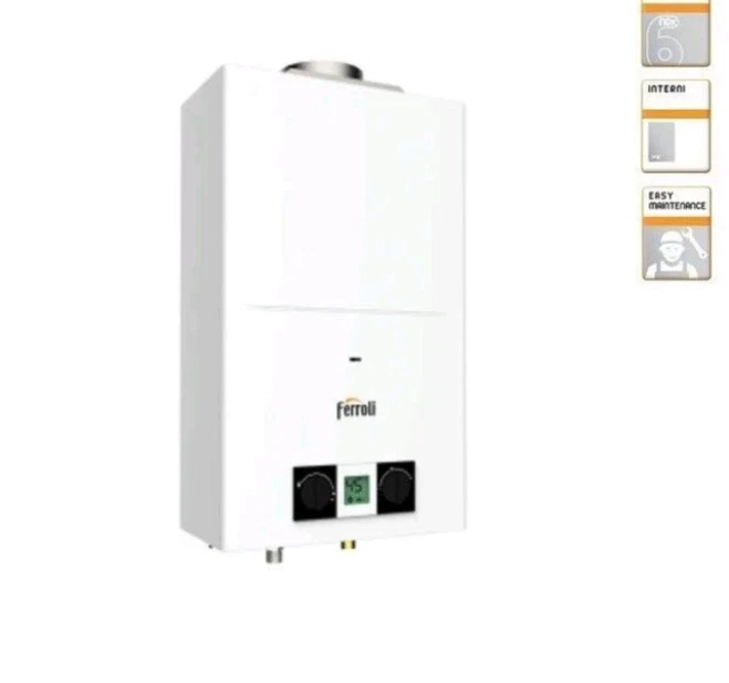 FERROLI Cubo GRDBR40A Scaldabagno Elettrico 15L – 2 KW, Serbatoio Oversink, Elemento Blue Forever, Antiruggine, 220 V Bianco