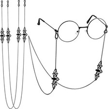 Frienda 2 Pieces Glass Chains Halloween Bat Glasses Chain Goth Sunglasses...