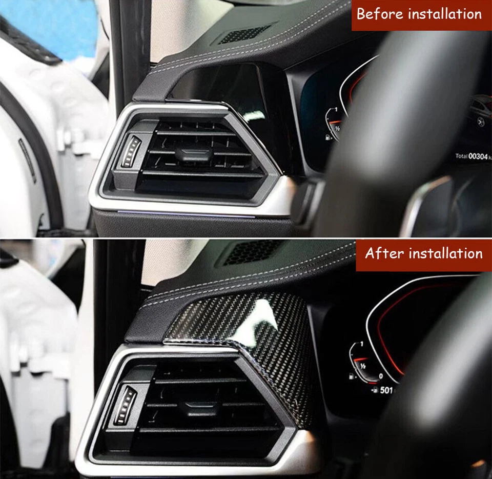 Cubierta de consola de tablero de carbono 5 piezas para BMW G20 G22 320i M340i M440i 2020-2022 Foto 4 de 4