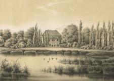 KLEIN PLASTEN - Schloss Klein Plasten - Tonplatten-Litho, um 1860