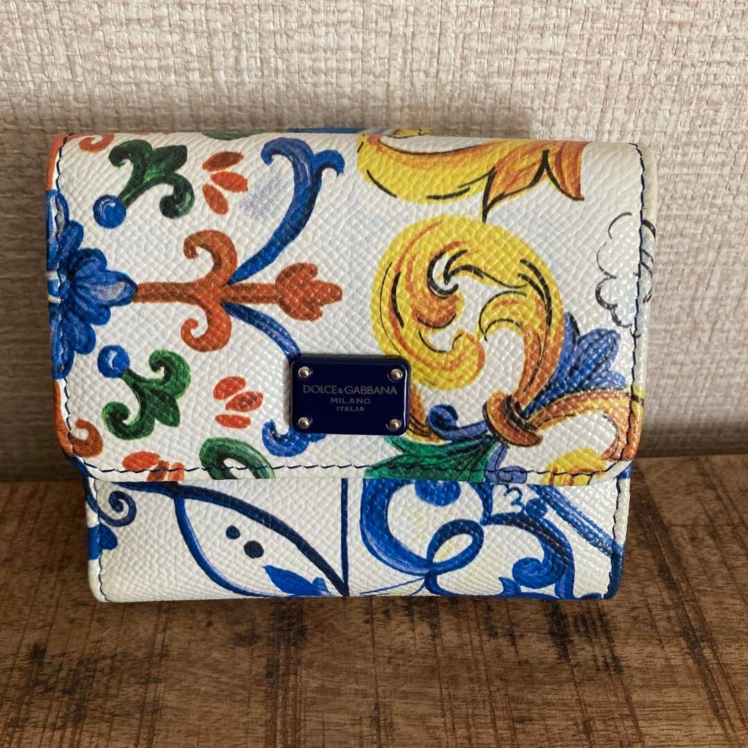 DOLCE & GABBANA Multicolor Majolica Print Bi-fold Wallet