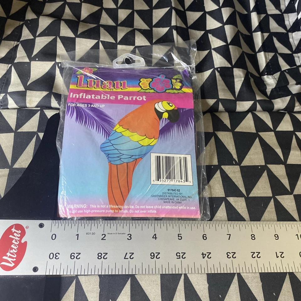 DECORACIÓN DE LORO INFLABLE Piratas Luau Decoración de Fiesta Nuevo de Lote Antiguo Nuevo Foto 3 de 4