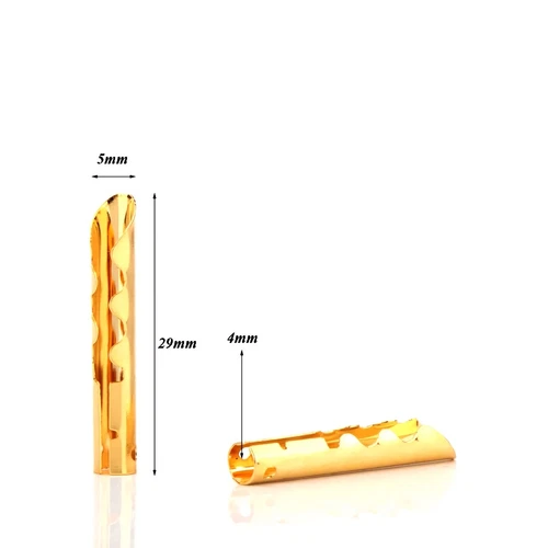 Conectores de cable de altavoz de enchufe plátano tipo plátano enchapados en oro 24K cobre BFA 4 mm tipo Z 12 piezas - Imagen 3 de 7