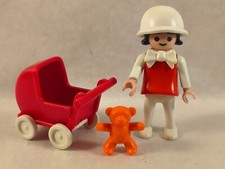 sympa enfant  avec poussette   Playmobil (  bébé , 1900   ) 1581