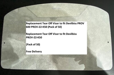 Ersatz Abreißvisier passend für Devilbiss PROV 600 PROV-22-K50 (50er Pack)