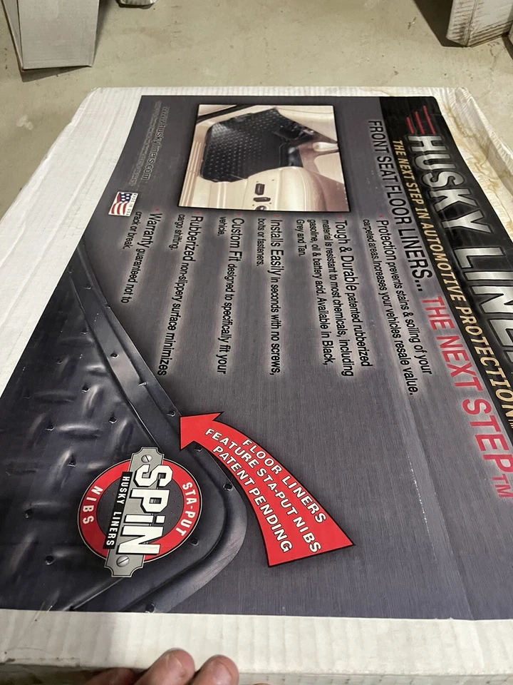 Forros de tapetes Husky para 08-10 Ford F-250 F-350 F-450 - Fila da frente - Cinza - Imagem 3 de 3