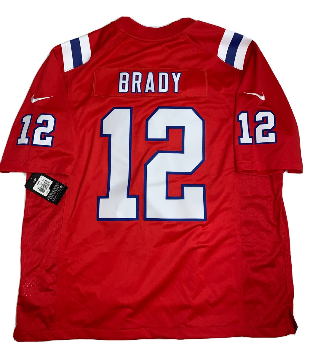 New Tom Brady Size 2XL Mens New England Patriots Red Limited Nike