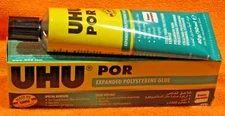 UHU Por Glue Expanded Polystyrene Styrofoam 40g/50 ml Adhesive USA SHIPPING