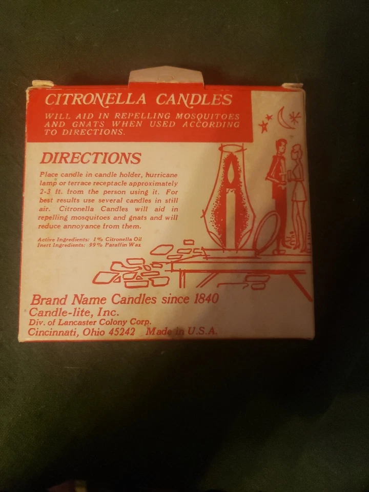 Vintage Candle-Lites Citronella Candles 6pk - Image 2 of 2