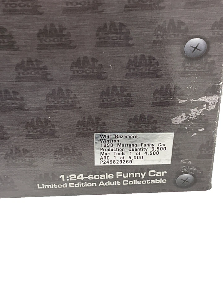 1998 MAC Tools / Action Whit Bazemore, Winston, Mustang Funny Car, 1:24, w/ Case - Image 2 of 4