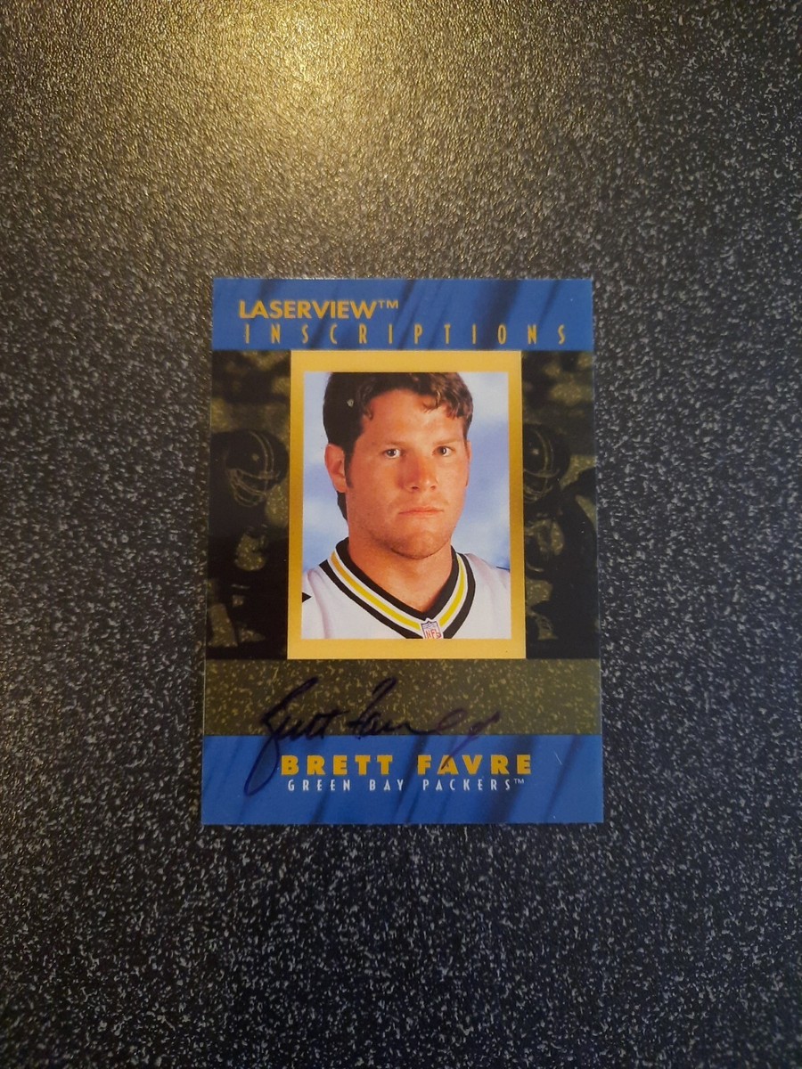 1996 Pinnacle Laser View Brett Favre Laserview Inscriptions Auto