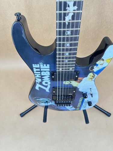 Kirk Hammett White Zombie E-Gitarre schwarz Griffbrett HH Tonabnehmer Ahorn Hals - Bild 8 von 13