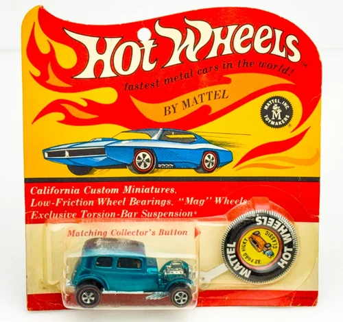 Hot Wheels Redline CLASSIC 32 FORD VICKY Aqua Dark 69 CHEETAH CARD BLISTERPACK !