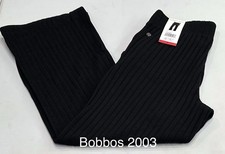 Andrew Marc Women's Rib Knit Pull-On Pants, Black, Size M