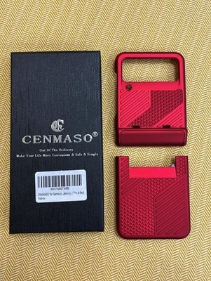 CENMASO Armor Case für Samsung Galaxy Z Flip 4 - Rot Robuster Schutz