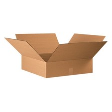 Aviditi 22226 Flat Corrugated Cardboard Box 22 L x 22 W x 6 H, Kraft, for Shippi