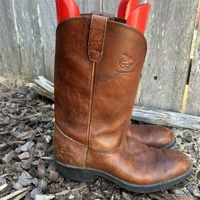 Georgia Boot Farm Ranch G5755 Carbo Tech Wellington Russet Wildwood Mens 11M