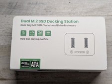 Dual M.2 SSD Docking Station NVMe SATA Clone Hard Drive Duplicator 8TB