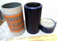 Edison Blue Amberol Record Wax Cylinder & box, 1719 C**n Duet Midnight Choo-choo