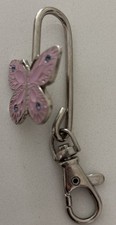 Alexx Inc Pink Butterfly Finders Key Purse - hooks to purse Easy Find Every Time
