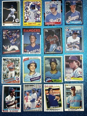 Texas Rangers Baseball Cards Lot 1980 - 1989 Topps Donruss Fleer Upper Deck
