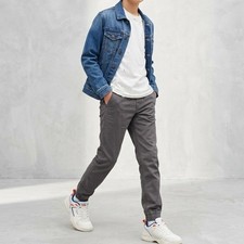 Levis Boys Charcoal Grey Ripstop Jogger Pants Elastic Waist Size L 12-13 Years