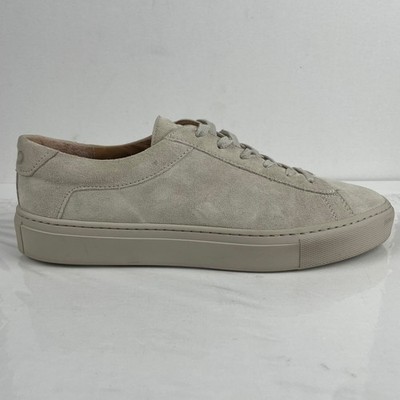 Koio Capri Sneakers Beige Suede Low Top Lace Up Italy - Womens Size 8 | EU 38