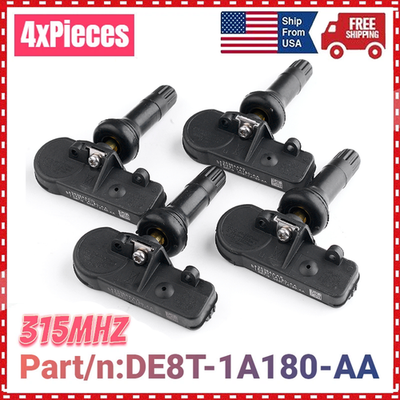 #ad TPMS 315MHz Set of 4 For Ford Motorcraft Tire Pressure Sensor DE8T 1A180 AA $18.95