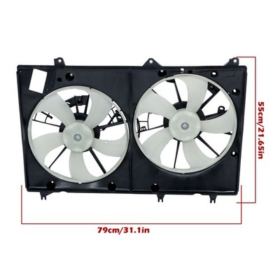 Dual AC Condenser Radiator Cooling Fan 2008-2013 For Toyota Highlander 3.5L V6